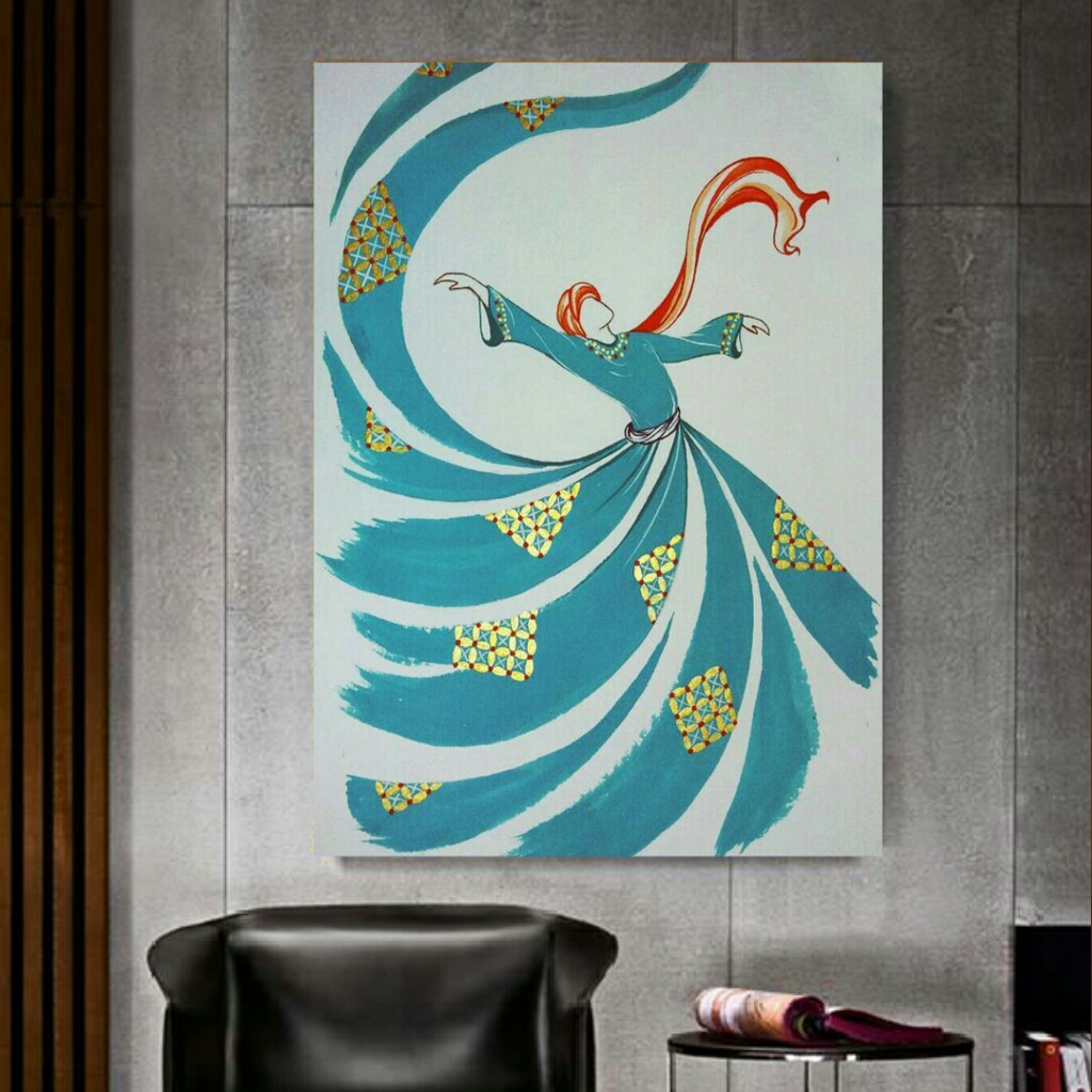  تابلو بوم طرح رقص سماع مدل TB101