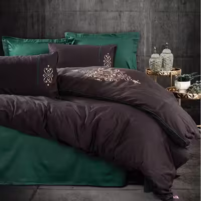 سرویس روتختی کاتن باکس مدل tiana-yesil دو نفره 6 تکه