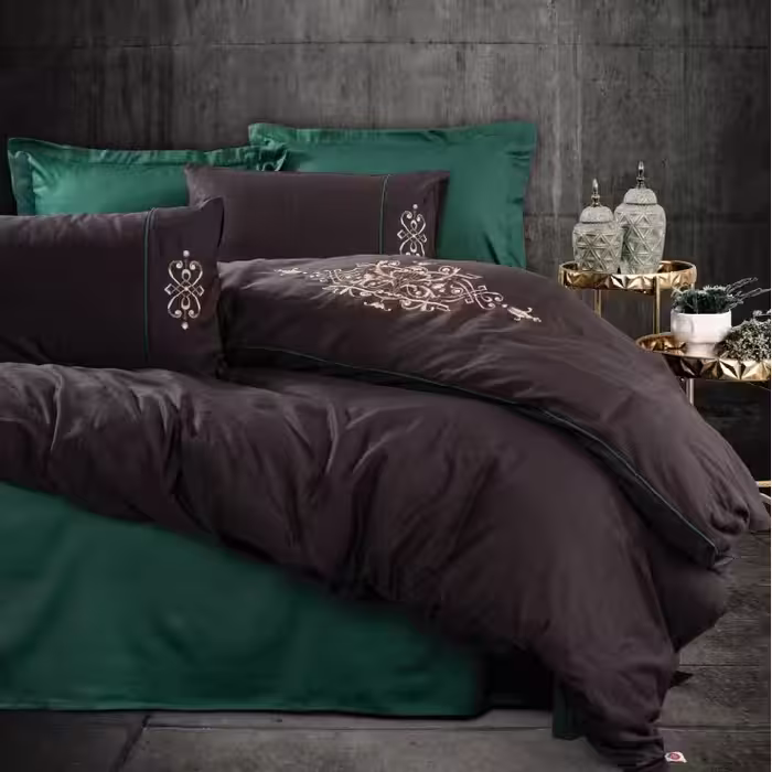 سرویس روتختی کاتن باکس مدل tiana-yesil دو نفره 6 تکه
