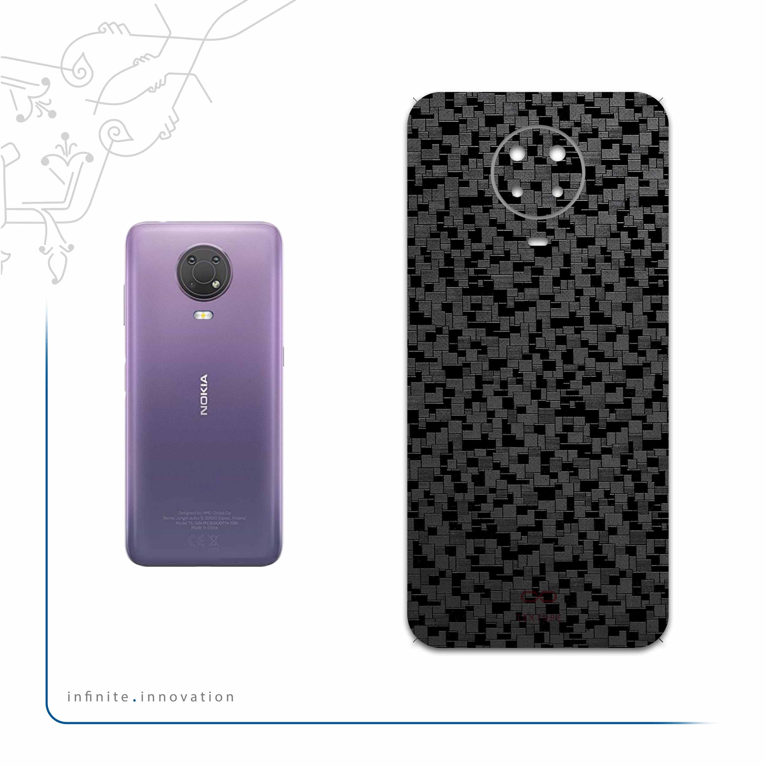 برچسب پوششی ماهوت مدل Black-Silicon مناسب برای گوشی موبایل نوکیا G20