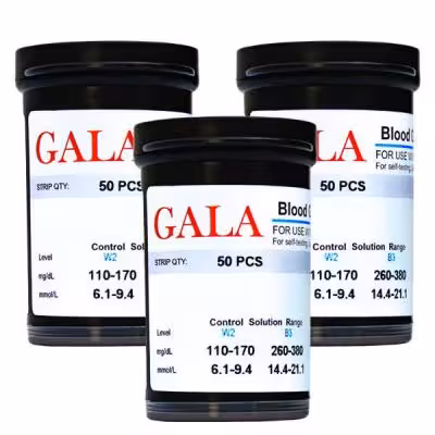 نوار تست قند خون گالا مدل OK-2AJ سه بسته 50 عددی