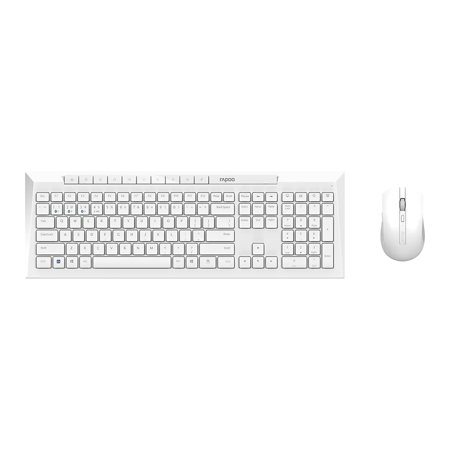 قیمت و خرید کیبورد و ماوس بی سیم رپو Rapoo 8210M White | فروشگاه گیمینگ تکاف