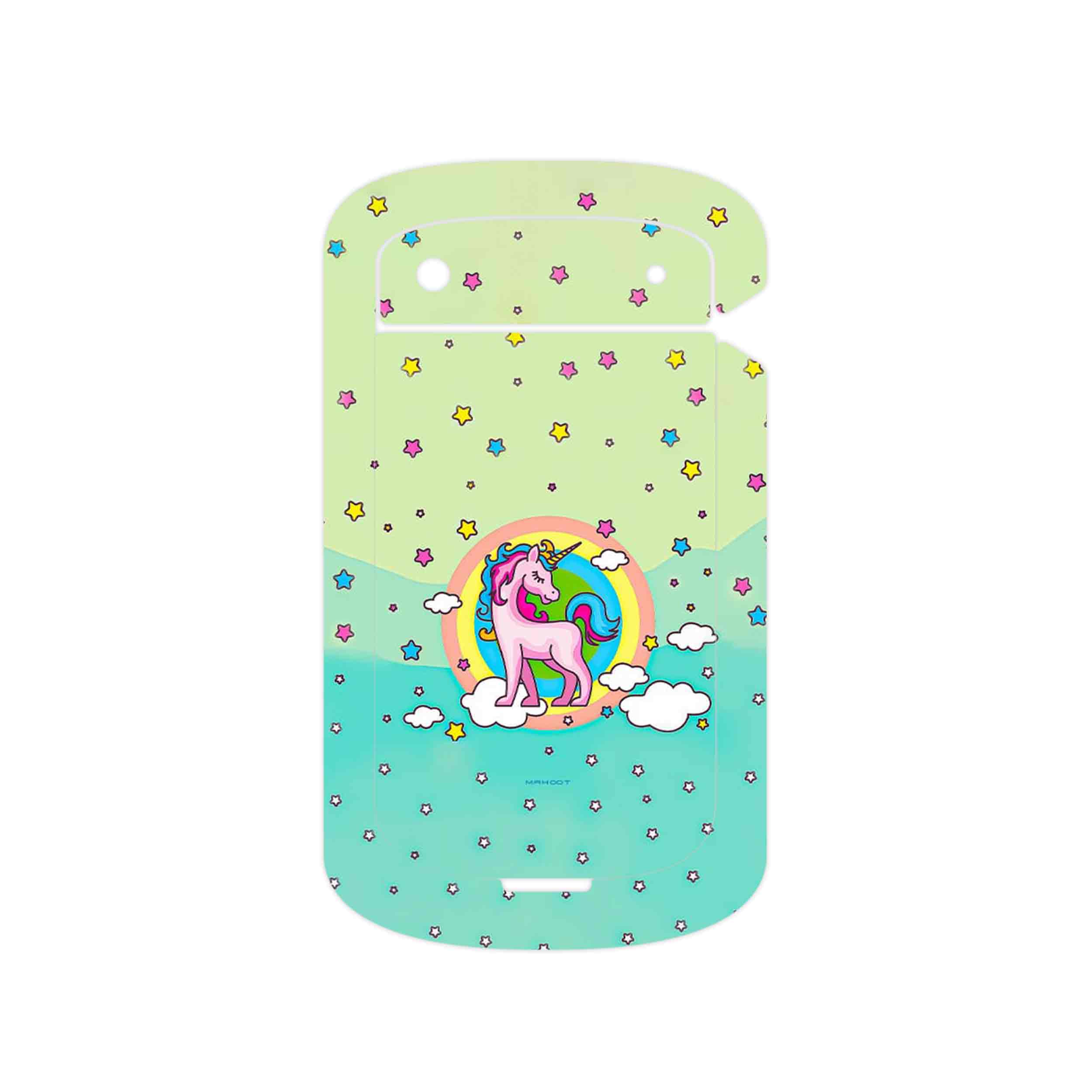 برچسب پوششی ماهوت مدل Rainbow unicorn adventure مناسب برای گوشی موبایل بلک بری Bold Touch 9900