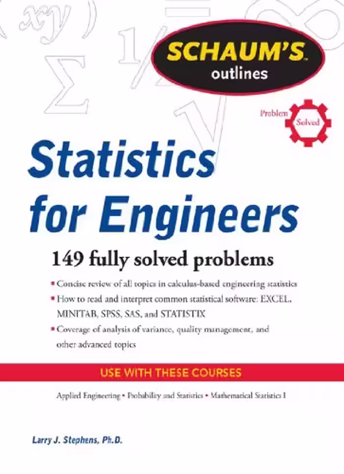 خرید و دانلود نسخه کامل کتاب Schaum's Outline of Statistics for Engineers (Schaum's Outlines)
