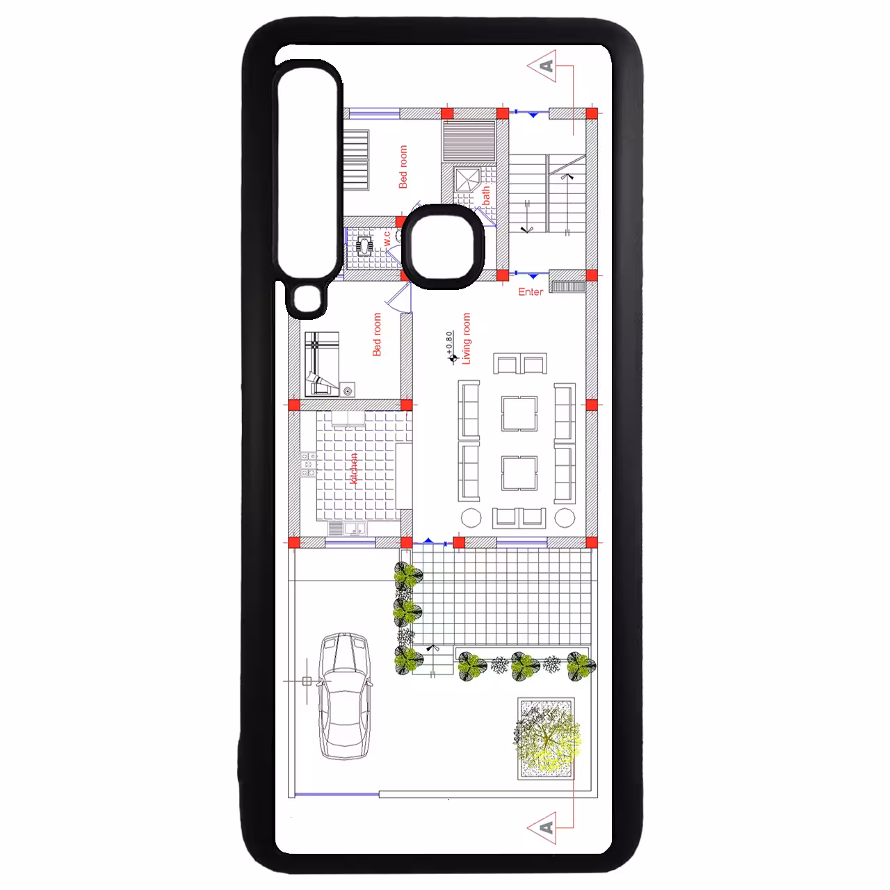 کاور طرح نقشه کد 11050560 مناسب برای گوشی موبایل سامسونگ galaxy a9 2018