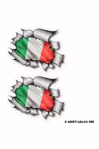 برچسب آرم و نوار شبرنگ سفید ققنوس ایتالیا پرچم موتور سیکلت VESPA LEPTO Phoenix