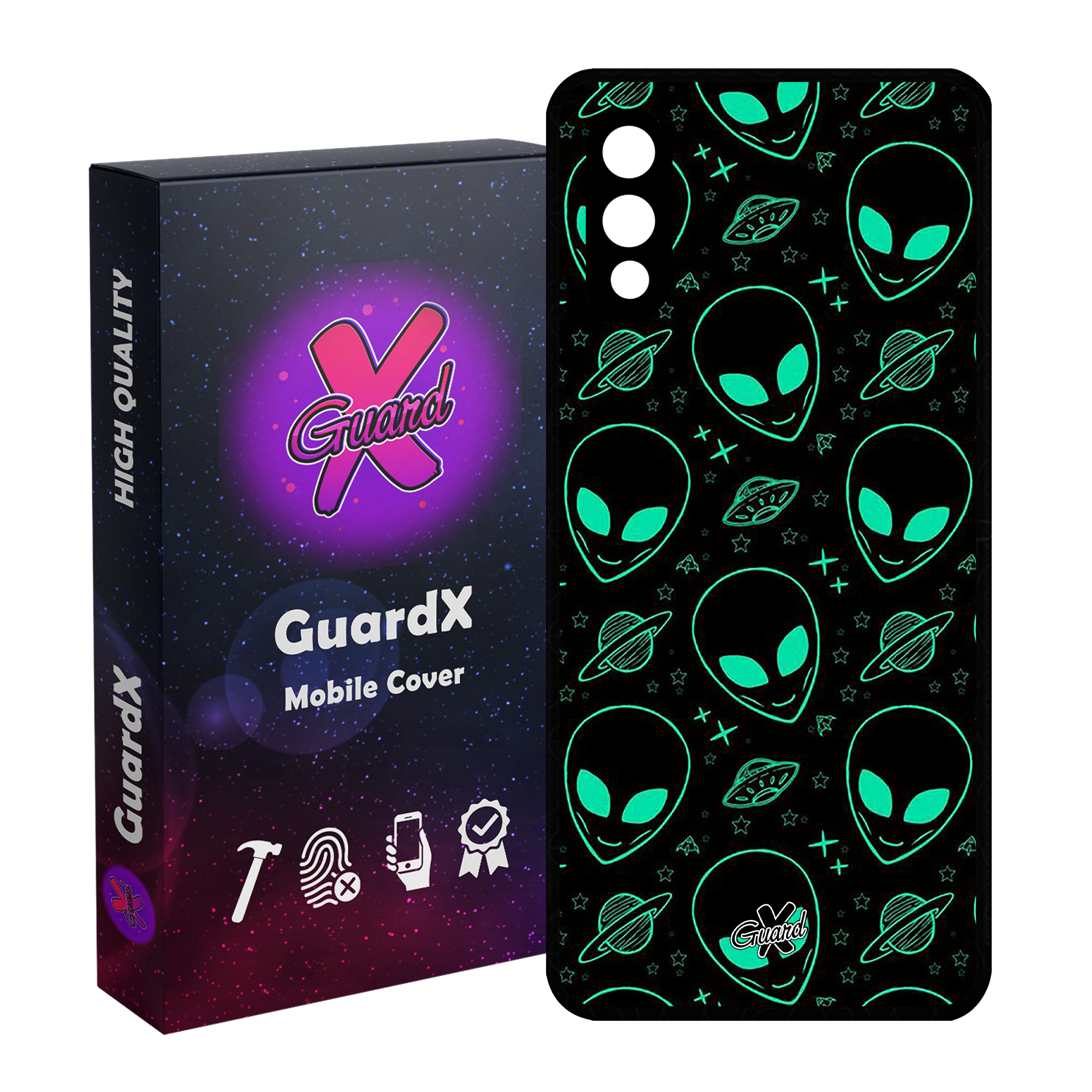 کاور گارد ایکس طرح Alien مدل Glass10200 مناسب برای گوشی موبایل سامسونگ Galaxy A02 / M02