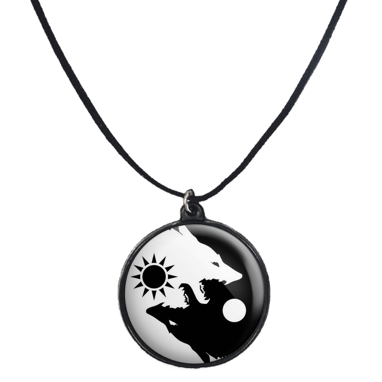 گردنبند پرمانه طرح یین یانگ کد pmb.4126مدل دو طرفه