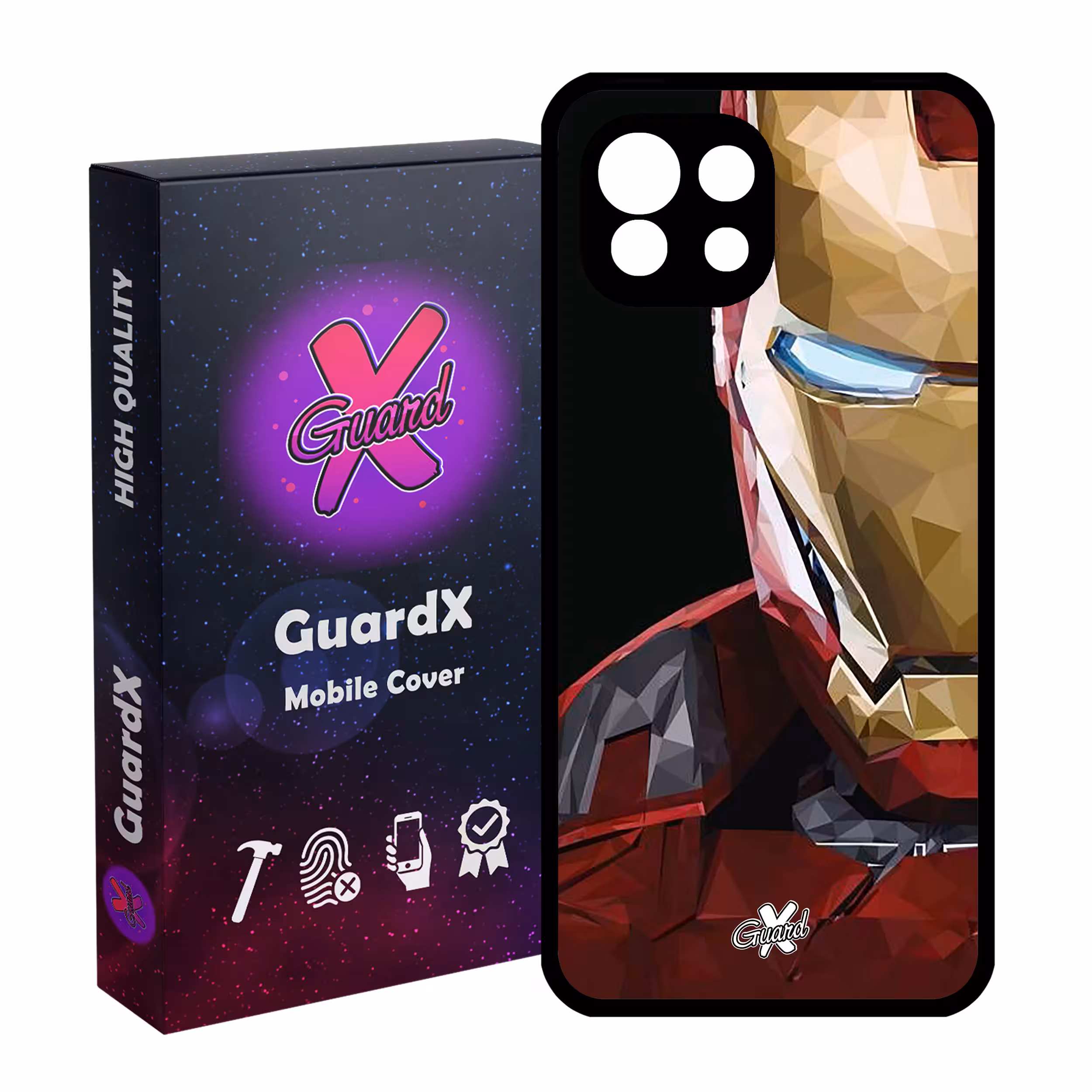 کاور گارد ایکس طرح Iron Man مدل Glass10048 مناسب برای گوشی موبایل شیائومی Mi 11 Lite