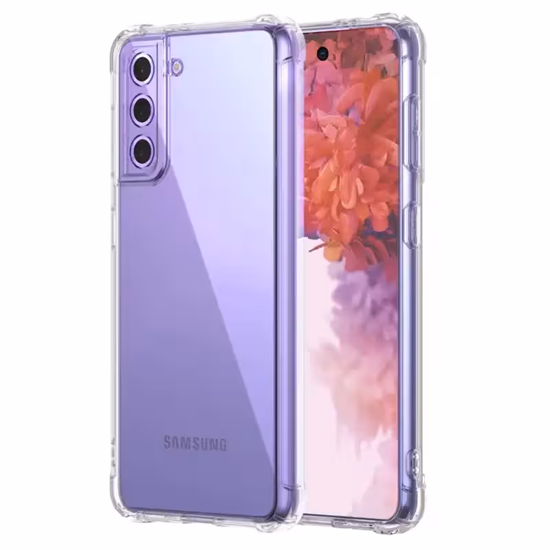 گارد شفاف ایربگ دار برای گوشی Samsung Galaxy S21 Plus مدل ژله ای محافظ لنزدار