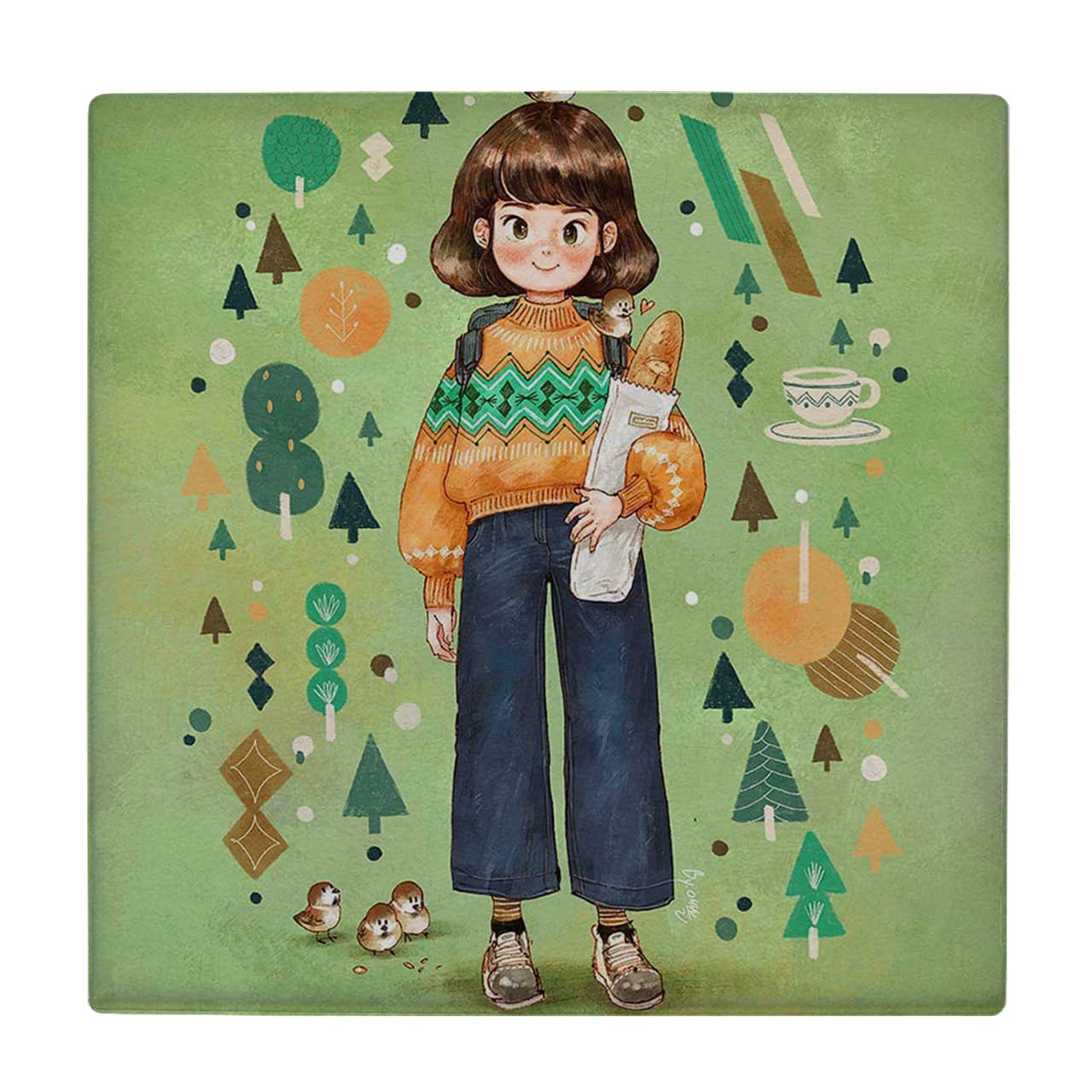 زیر لیوانی  مدل دختر فانتزی کد    6421743_5973