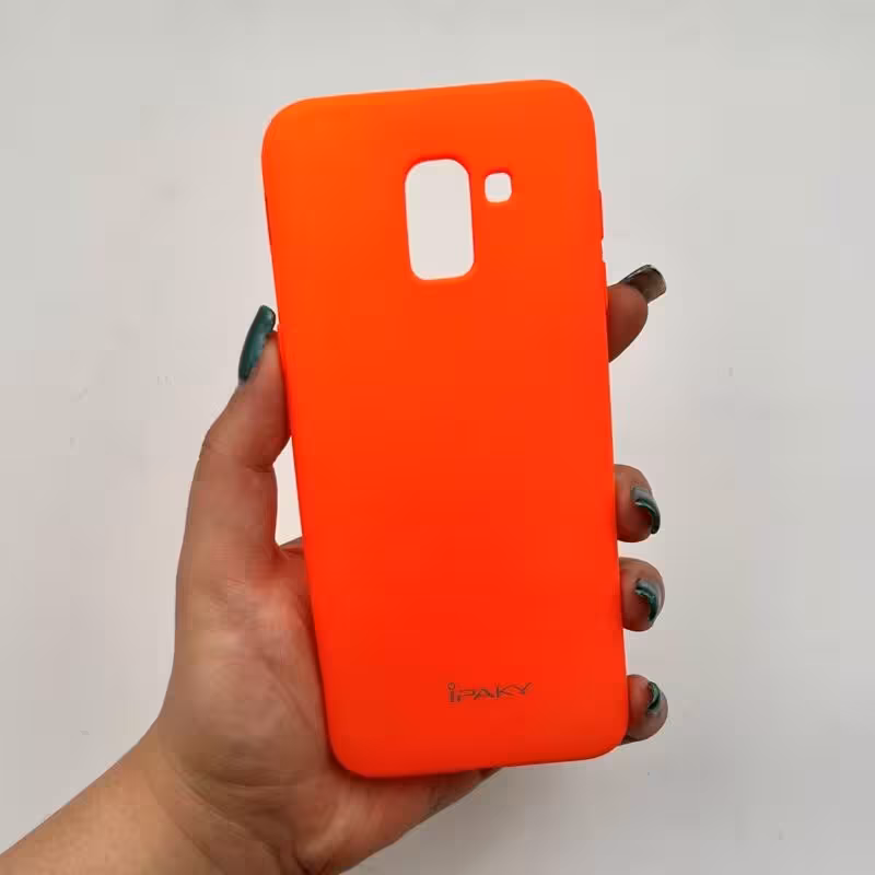 قاب گوشی (Galaxy J6 (J600 سامسونگ ژله ای نارنجی فسفری iPACKY کد 16241