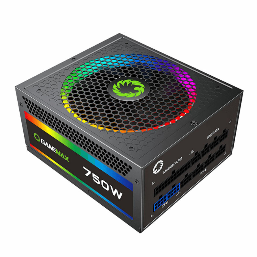 پاور 750 وات گیم مکس RGB750 Rainbow GOLD Full Modular