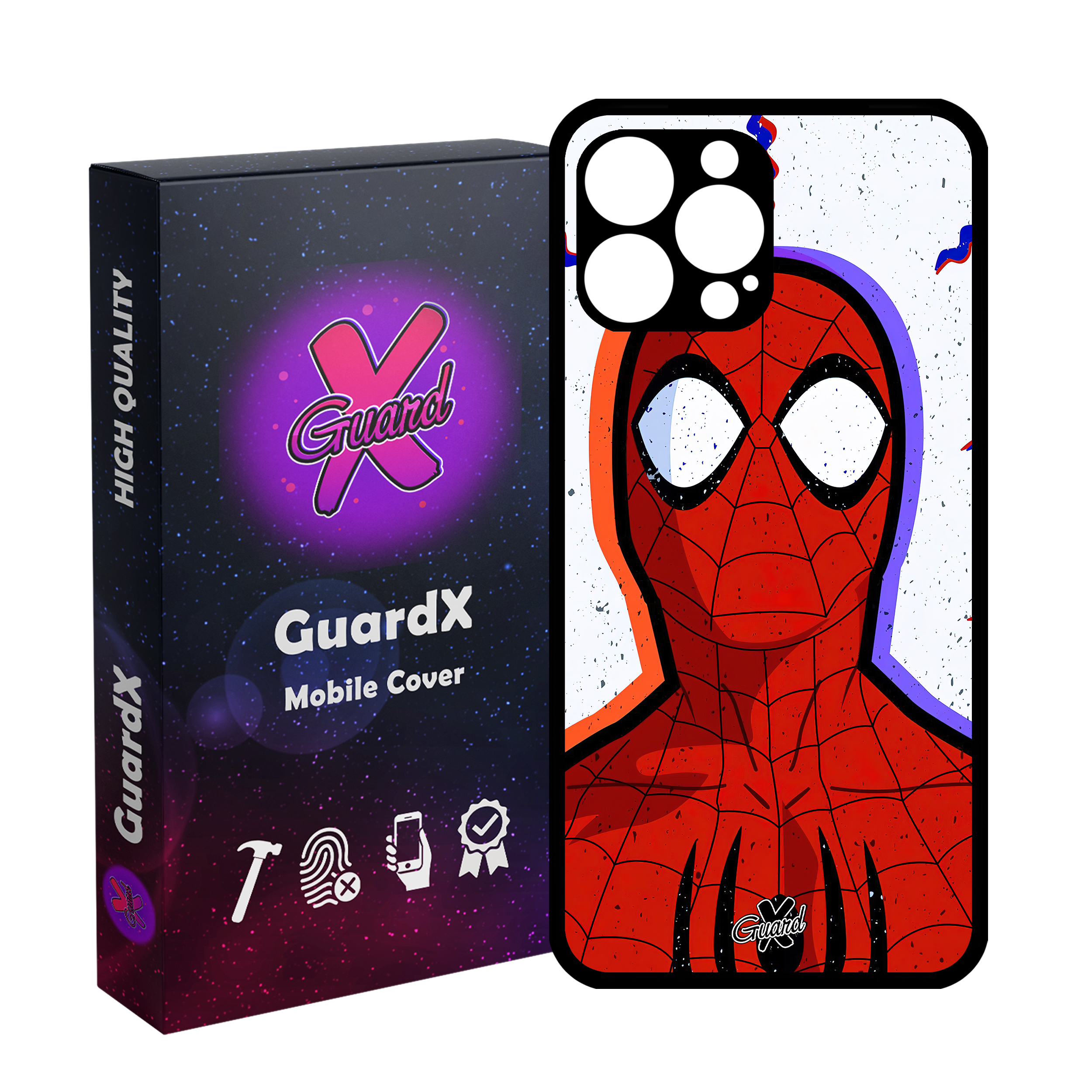 کاور گارد ایکس طرح Spider Man مدل Glass10495 مناسب برای گوشی موبایل اپل iPhone 12 Pro Max
