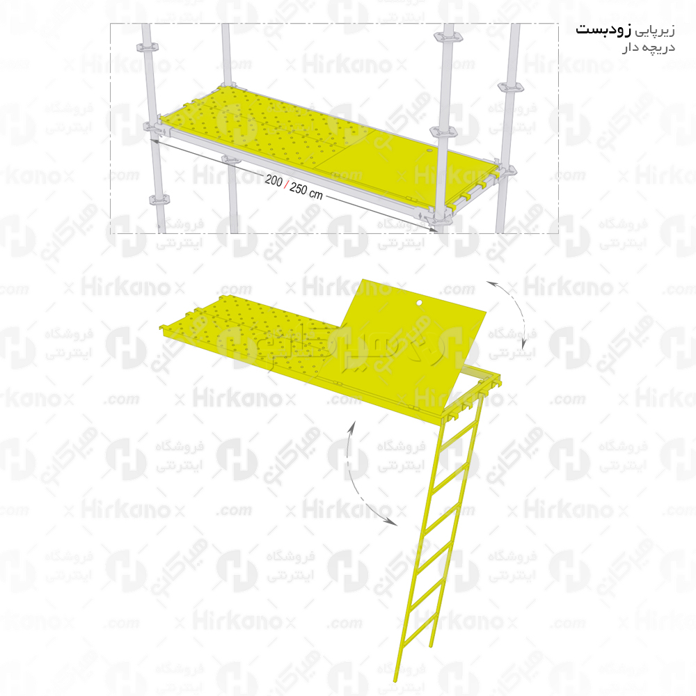 زیرپایی زودبست دریچهدار 3 متری