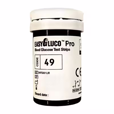 نوار تست قند خون اینفوپیا مدل EASYGLUCO PRO بسته 50 عددی