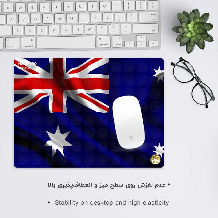 ماوس پد هومرو مدل A3455 طرح پرچم کشور استرالیا