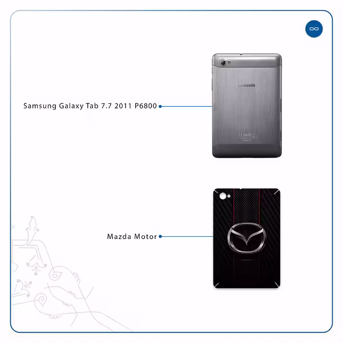 برچسب پوششی ماهوت مدل Mazda Motor مناسب برای تبلت سامسونگ Galaxy Tab 7.7 2011 P6800