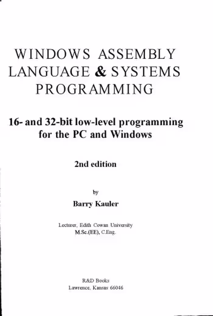 خرید و دانلود نسخه کامل کتاب Windows Assembly Language and Systems Programming