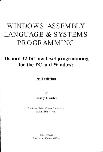 خرید و دانلود نسخه کامل کتاب Windows Assembly Language and Systems Programming