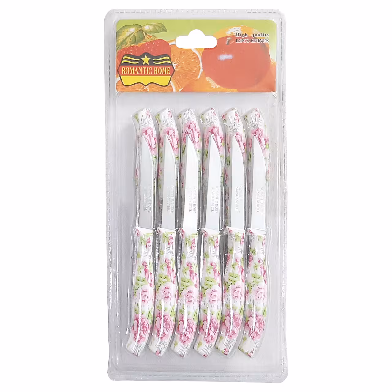 چاقو میوه خوری رمانتیک هوم کد A3 بسته 12 عددی
