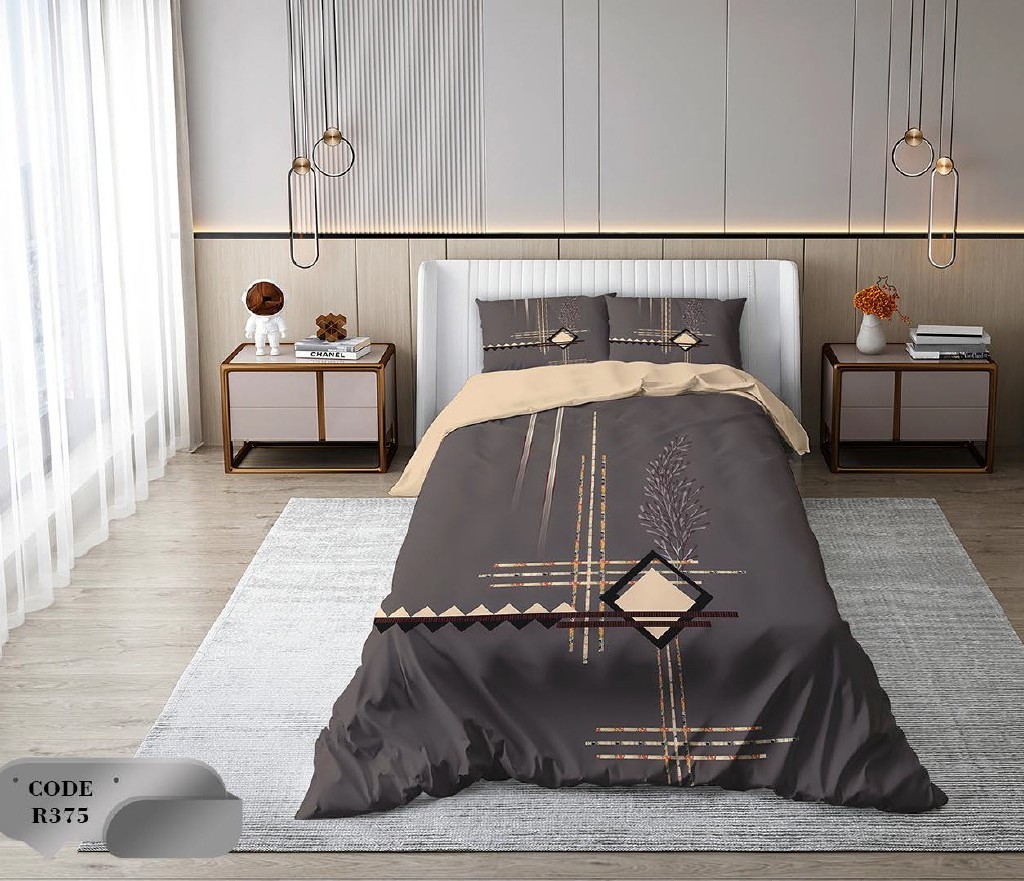 سرویس روتختی 2 نفره 6 تکه ابعاد 2.25 ×2.35 کشدار ضد حساسیت و عرق کد R375 | ست خواب و ست روتختی
