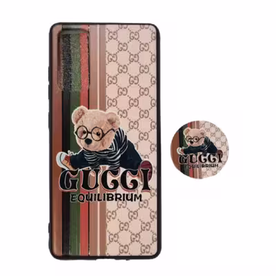 کاور طرح خرس کد 220 مناسب برای گوشی موبایل سامسونگ Galaxy S20 FE به همراه پاپ سوکت