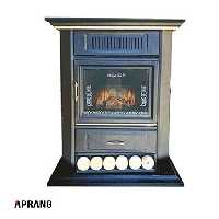 بخاری گازی شارق توس مدل هیوا طرح شومینه 150 کلاسیک - خاکستری