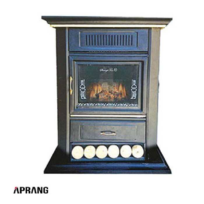 بخاری گازی شارق توس مدل هیوا طرح شومینه 150 کلاسیک - خاکستری