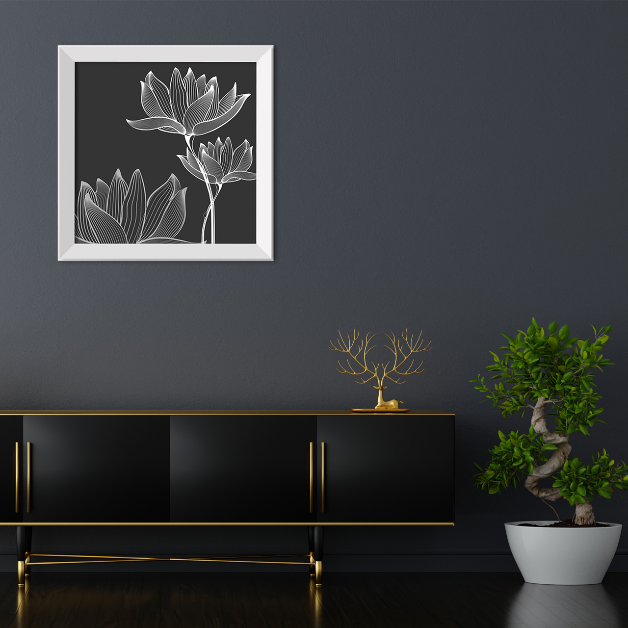 تابلو مدل نیلوفر آبی کد TM111