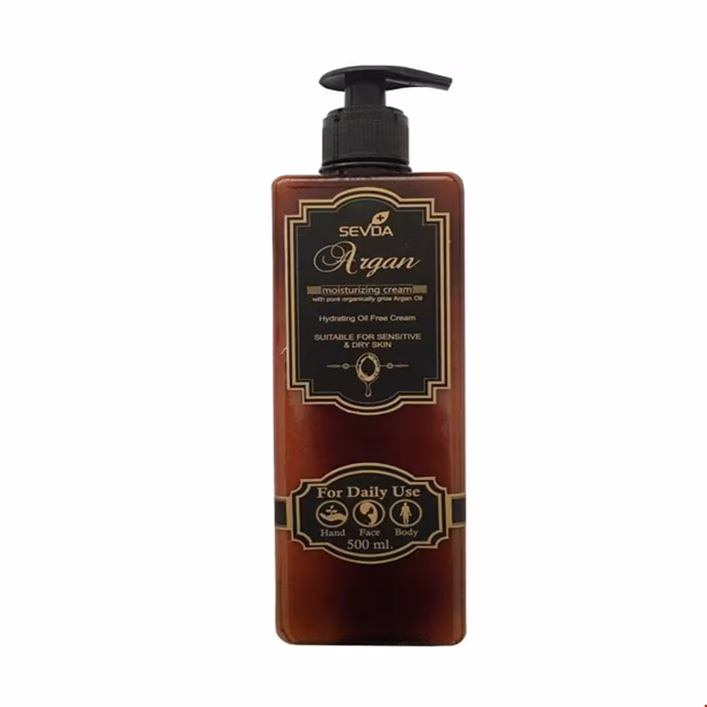 کرم مرطوب کننده و آبرسان حاوی روغن آرگان سودا 500 میلی لیتری