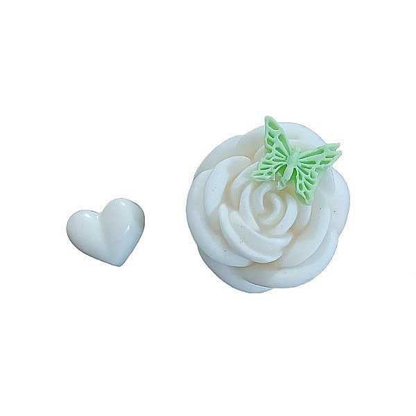صابون تزیینی مدل گل و قلب مجموعه دو عددی