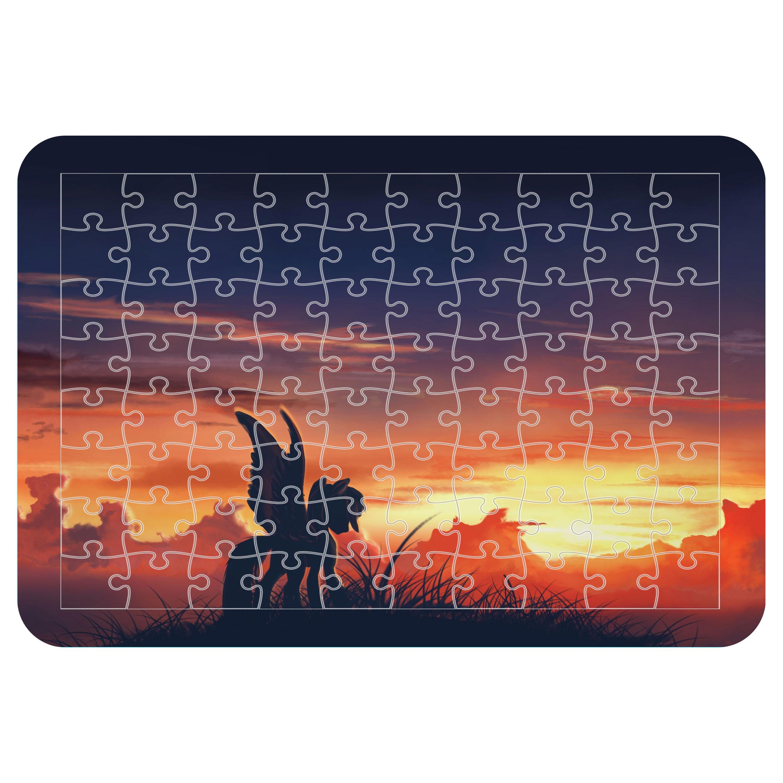 پازل 54 تکه اطلس آبی طرح کارتون یونیکورن  مدل P1451