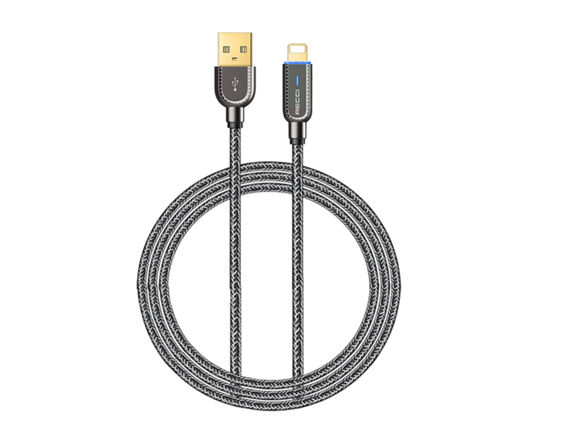 کابل شارژ هوشمند یو‌اس‌بی به لایتنینگ 20 وات یک متری رسی RECCI RS02L SMART POWER-OFF