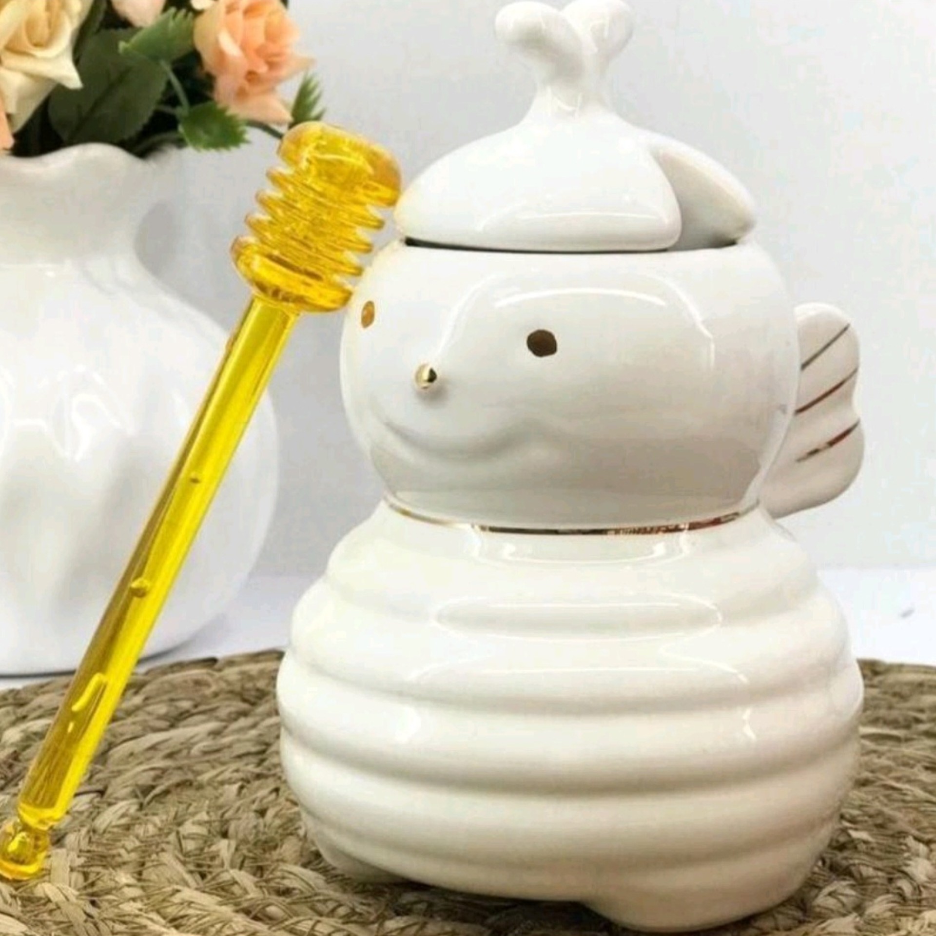 عسل خوری سرامیکی مدل زنبور
