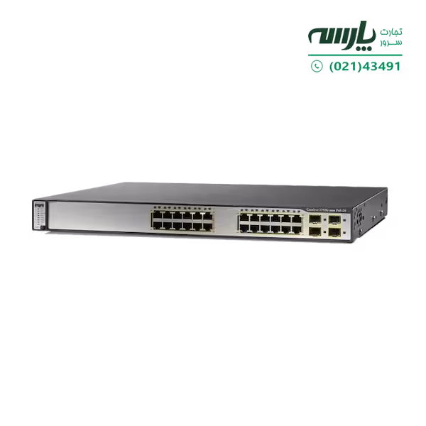 سوئیچ شبکه سیسکو 24 پورت WS-C3750G-24PS-E