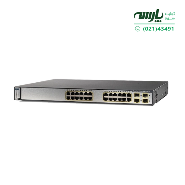 سوئیچ شبکه سیسکو 24 پورت WS-C3750G-24PS-E