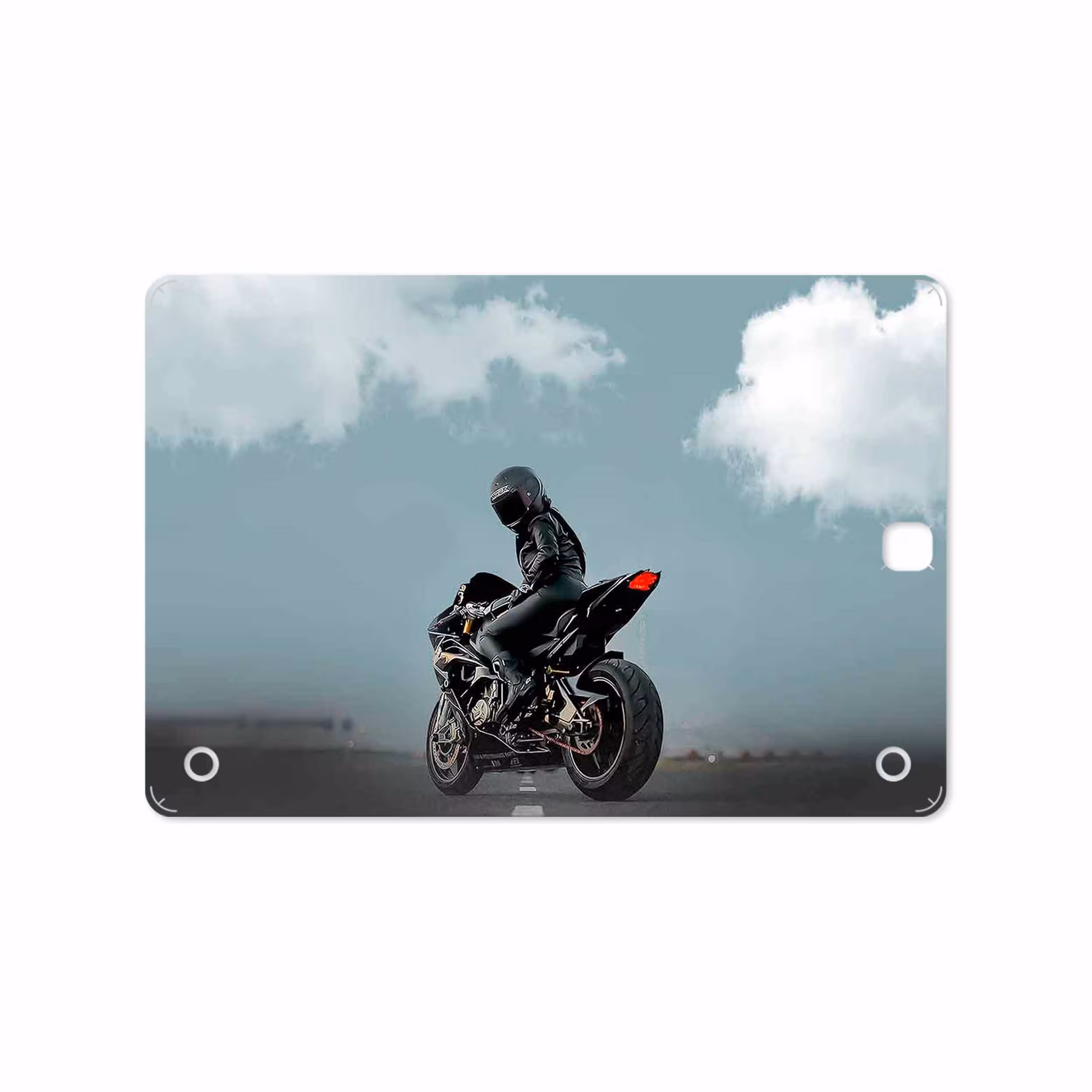 برچسب پوششی ماهوت مدل Motorcycling مناسب برای تبلت سامسونگ Galaxy Tab A 9.7 2015 T555