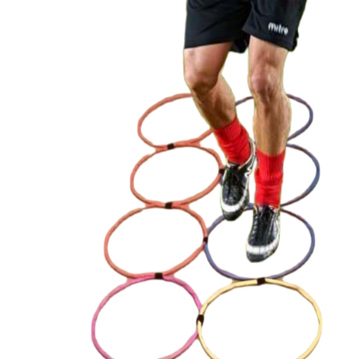 حلقه چابکی ( حلقه پرش) فنری پارچه ای نشکن 12عددی 4رنگ به همراه 16عدد بست اتصال و ارسال رایگان 