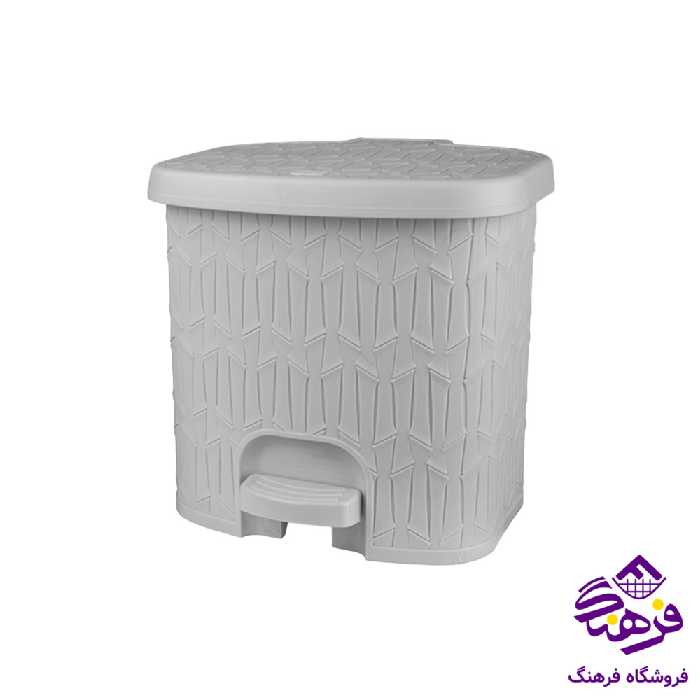 سطل لیمون پدالی 4گوش کوچک و بامبو