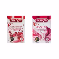 کاندوم شادو مدل sensitive and pomegranate مجموعه 2 عددی