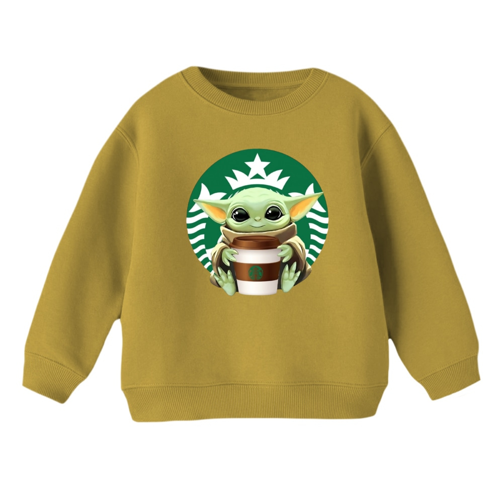 سویشرت بچگانه مدل بیبی یودا کد 10 رنگ کرم