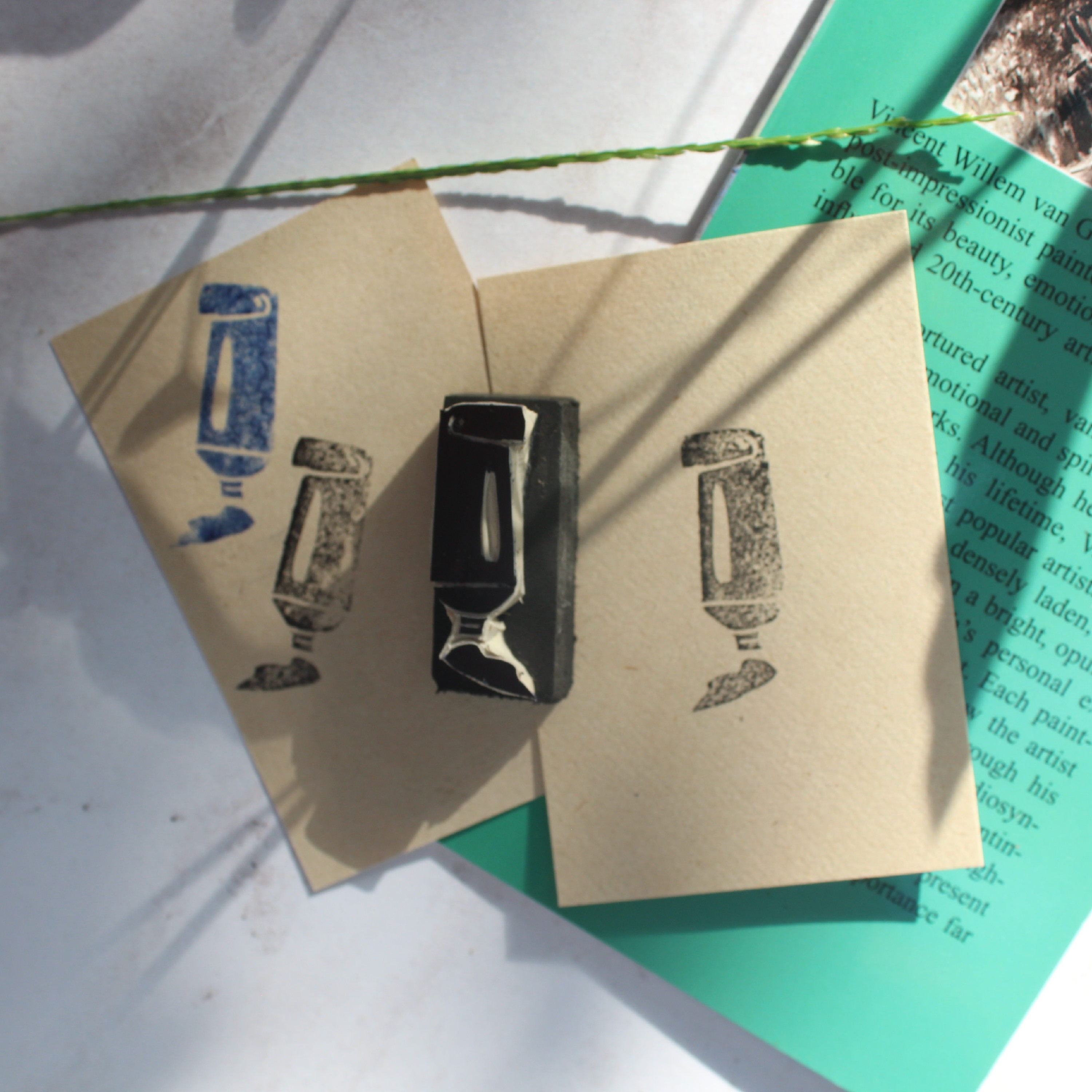 مهر دستساز  طرح رنگ