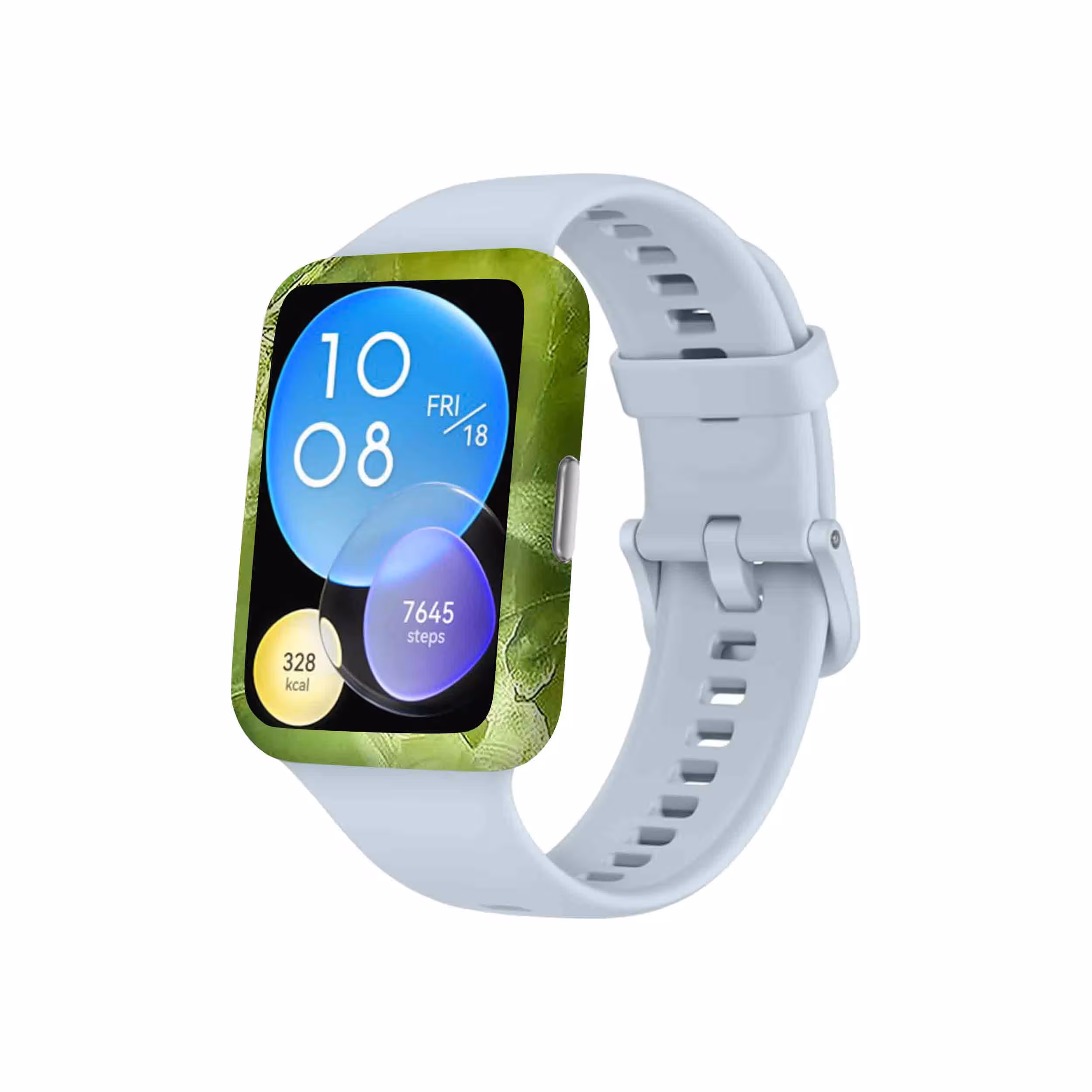 برچسب ماهوت طرح Green_Crystal_Marble مناسب برای ساعت هوشمند هوآوی Watch Fit 2