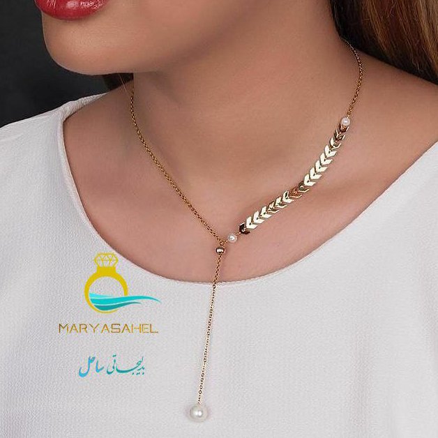 گردنبندزنجیربازنجیروکارتیرگندمی(تیغ ماهی)