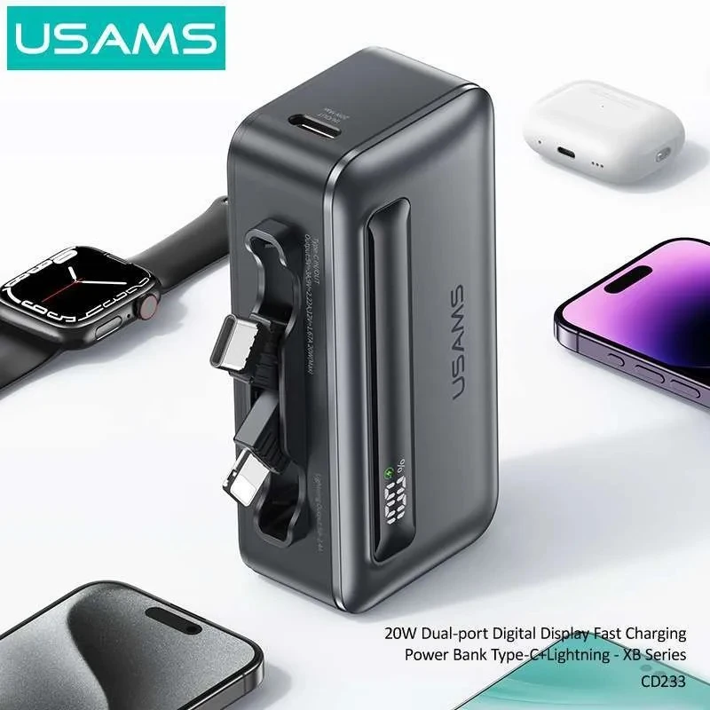 خرید پاوربانک USAMS CD233 4500mAh با بهترین قیمت
