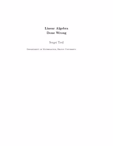 خرید و دانلود نسخه کامل کتاب Linear Algebra Done Wrong