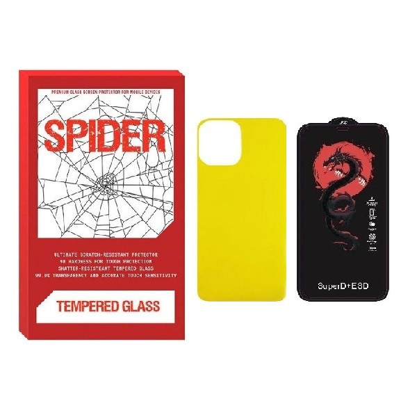 محافظ صفحه نمایش اسپایدر مدل HORO مناسب برای گوشی موبایل اپل iPhone 12 Pro Max به همراه محافظ پشت گوشی | کالا برتری