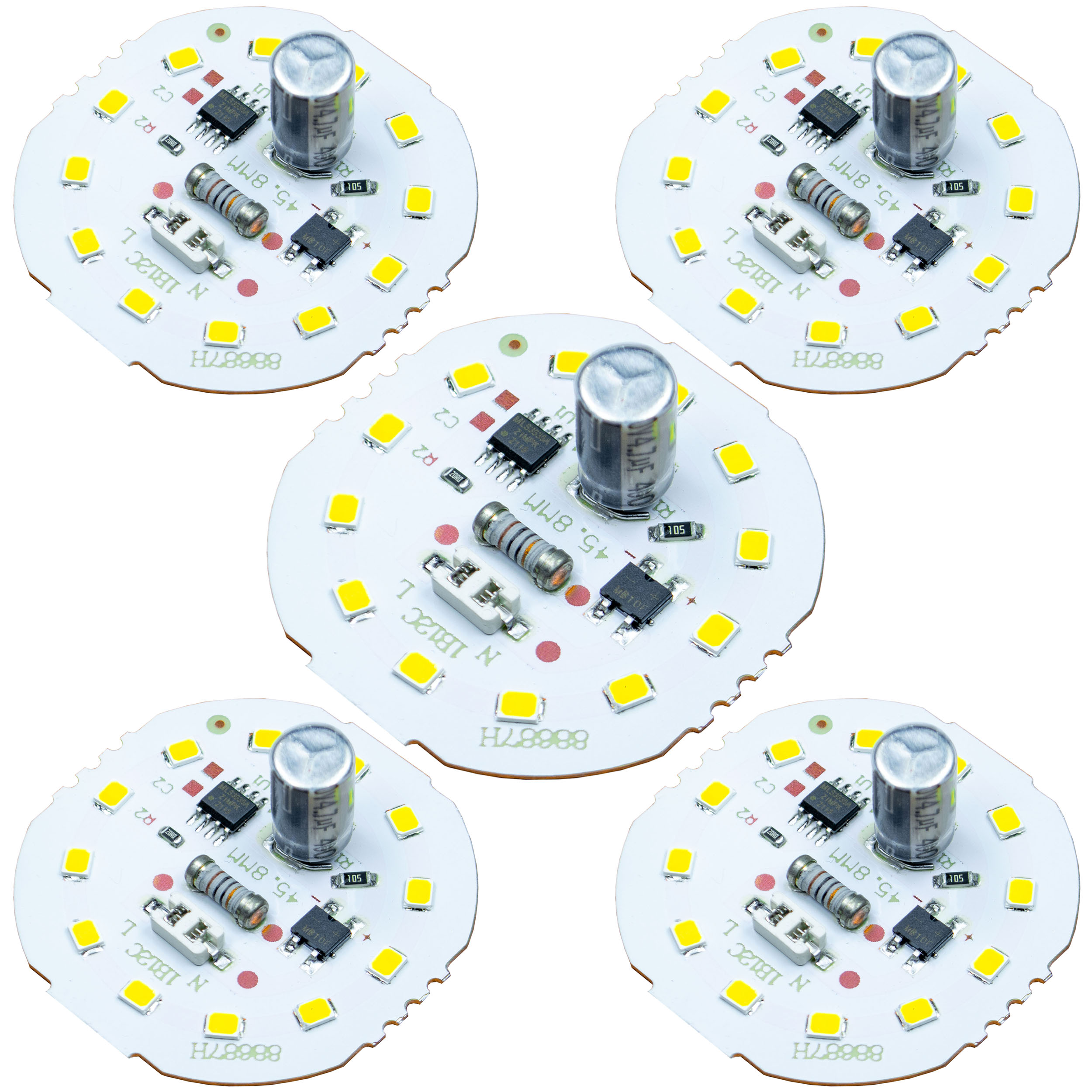 چیپ لامپ ال ای دی 9 وات مدل خازندار بسته 5 عددی