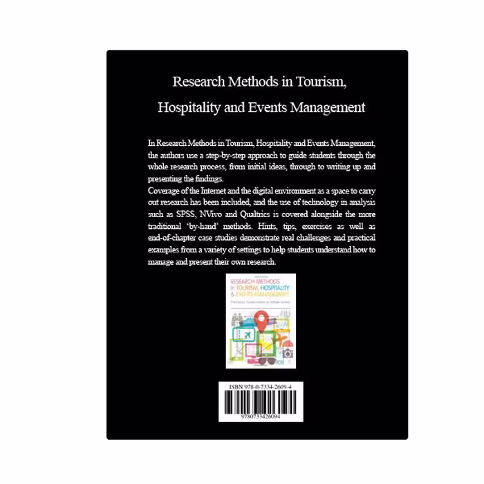 کتاب Research Methods in Tourism, Hospitality and Events Management اثر جمعی از نویسندگان انتشارات نبض دانش